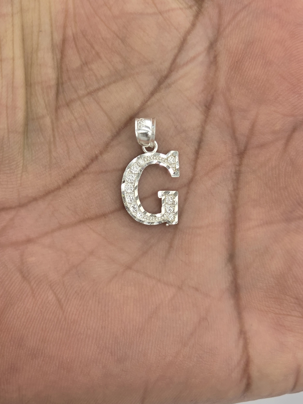 925 Sterling Silver Letter G Pendant